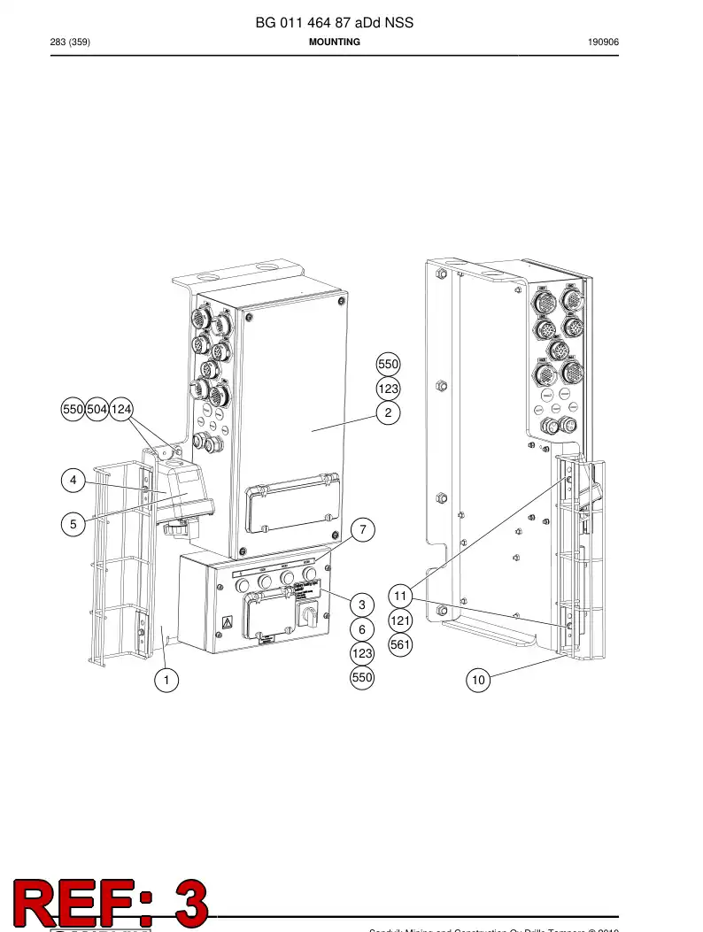 BG00610751b BG 006 107 51b Junction Box Assembly - Sandvik Technical Drawing