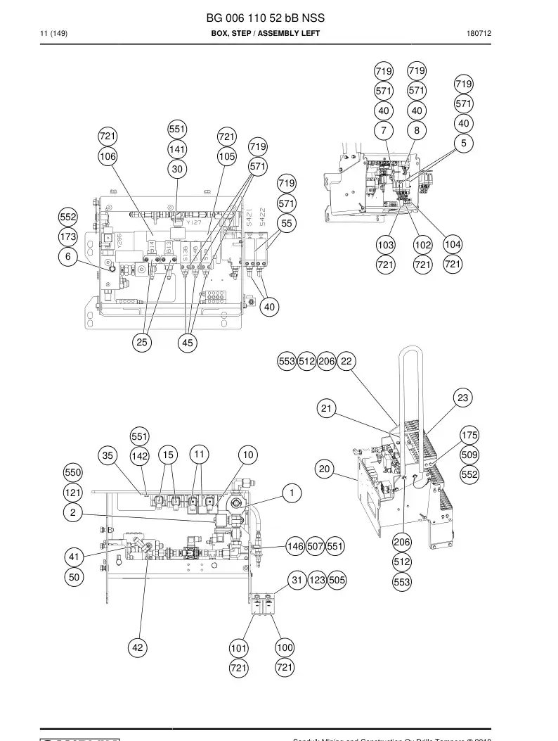 BG00611052c BG 006 110 52c Box, Step - Sandvik Technical Drawing