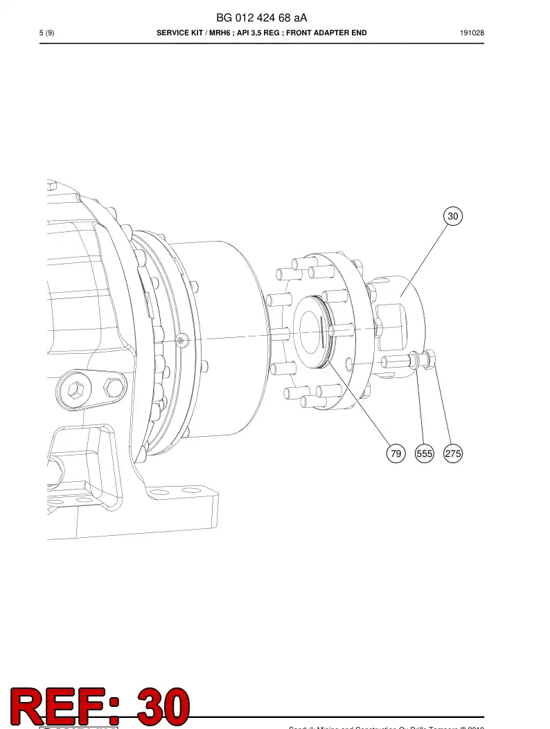 BG00611206b BG 006 112 06b Adapter - Sandvik Technical Drawing