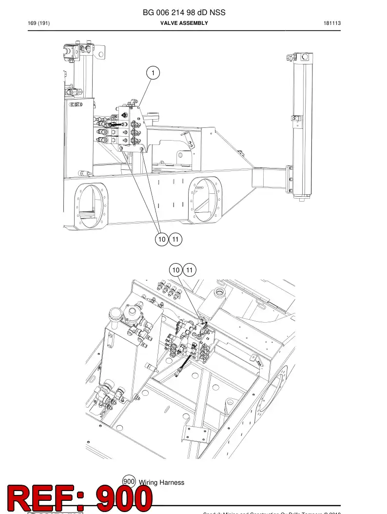 BG00611240b BG 006 112 40b Wiring Harness Assembly - Sandvik Technical Drawing