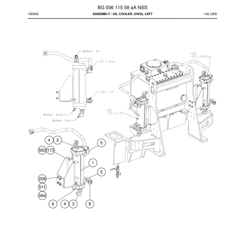 BG00611558a BG 006 115 58a Assembly - Sandvik Technical Drawing