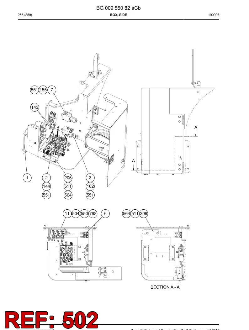 BG00611578b BG 006 115 78b Harness, Wiring - Sandvik Technical Drawing