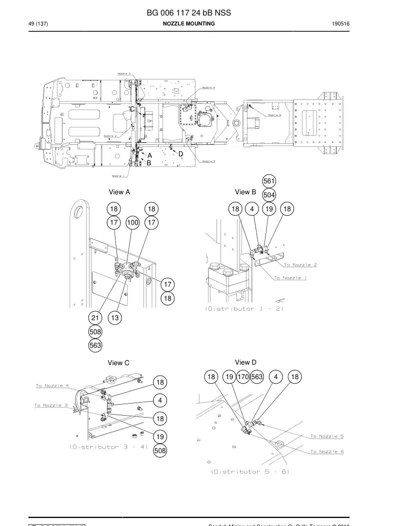 BG00611724b BG 006 117 24b MONTAGEM DO BICO - Sandvik Technical Drawing