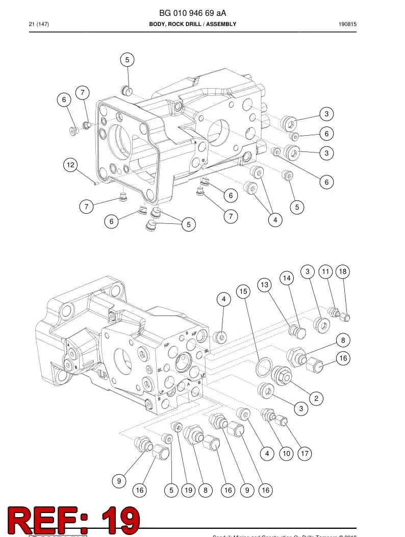BG00612306a BG 006 123 06a Orifice - Sandvik Technical Drawing