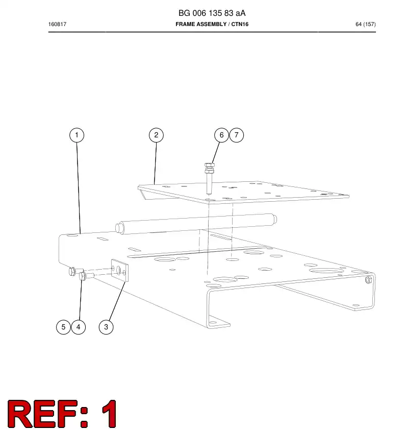 BG00613594a BG 006 135 94a Frame - Sandvik Technical Drawing
