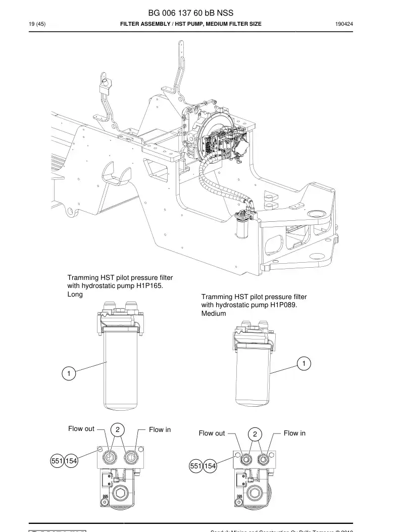 BG00613760b BG 006 137 60b Filter Assembly - Sandvik Technical Drawing