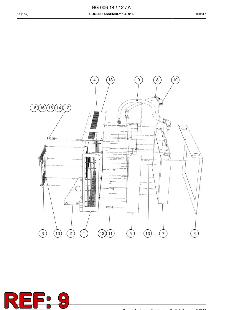BG00614281a BG 006 142 81a Hose - Sandvik Technical Drawing