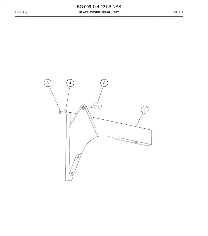 BG00614422b BG 006 144 22b Plate, Cover - Sandvik Technical Drawing