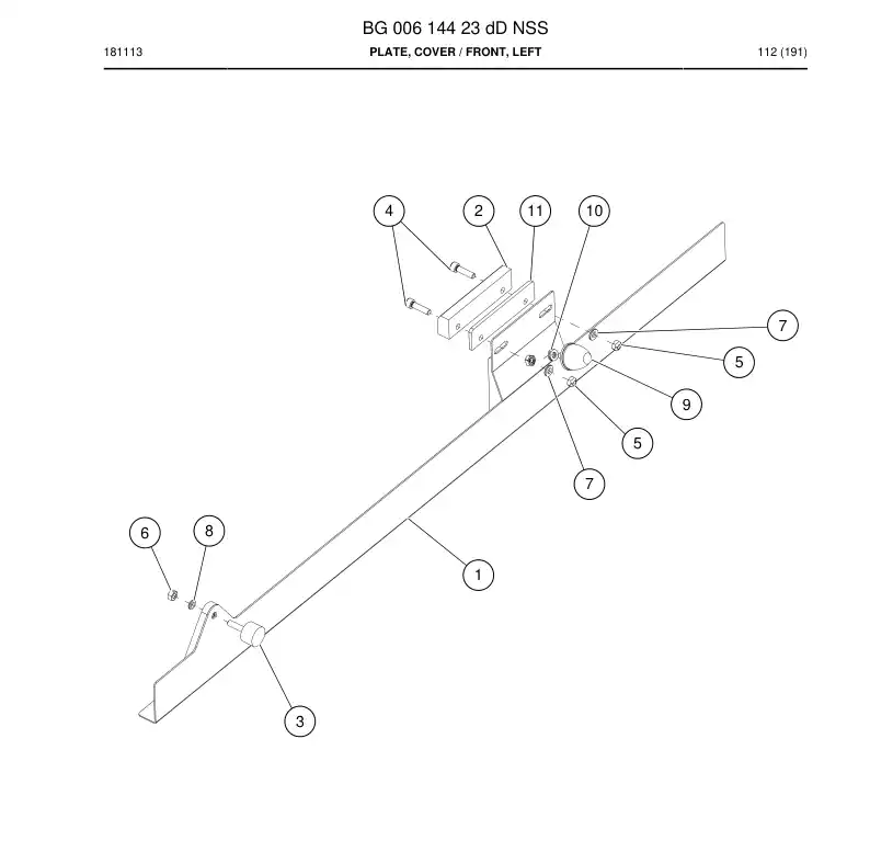 BG00614423d BG 006 144 23d Plate, Cover - Sandvik Technical Drawing