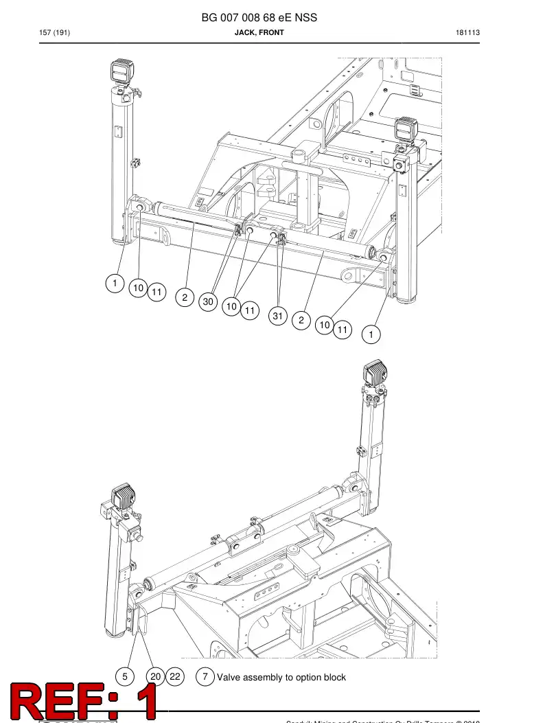 BG00614463a BG 006 144 63a Beam, Jack - Sandvik Technical Drawing