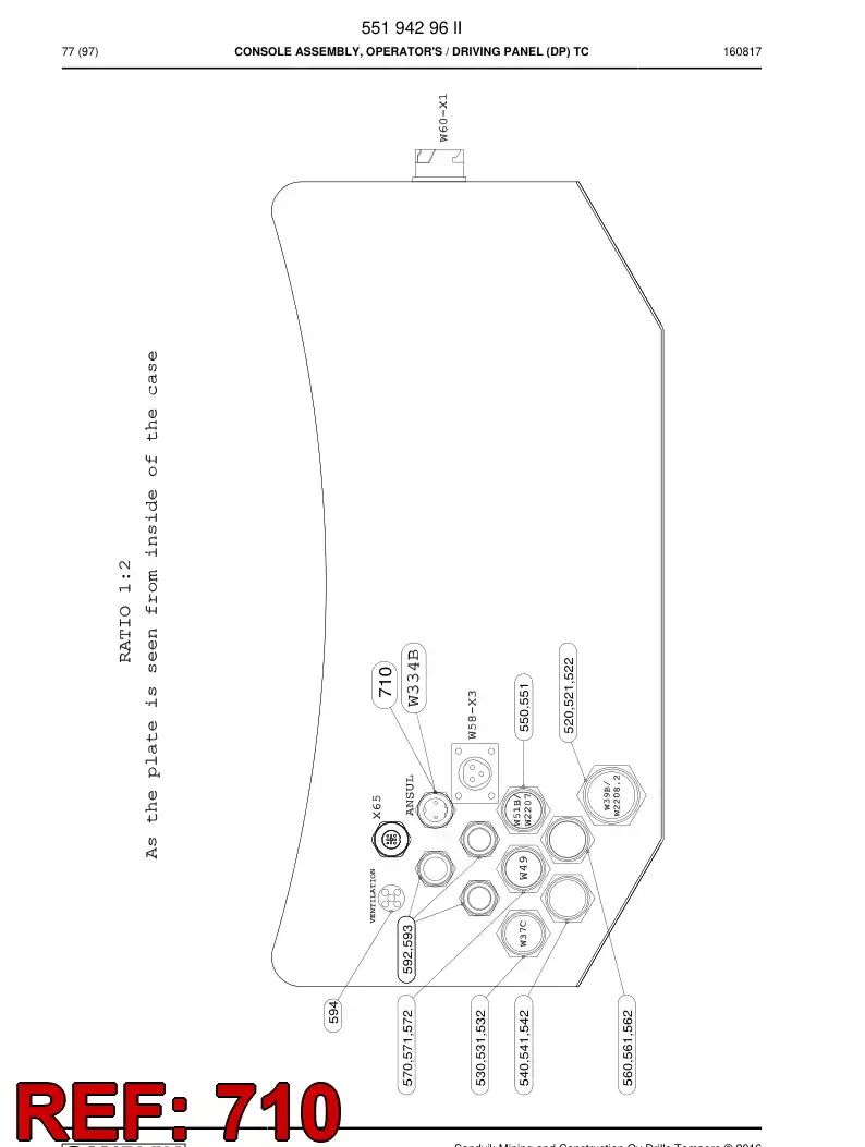 BG00616429a BG 006 164 29a Connector - Sandvik Technical Drawing