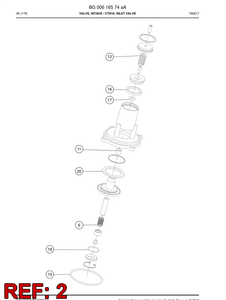 BG00616591a BG 006 165 91a Repair Kit - Sandvik Technical Drawing