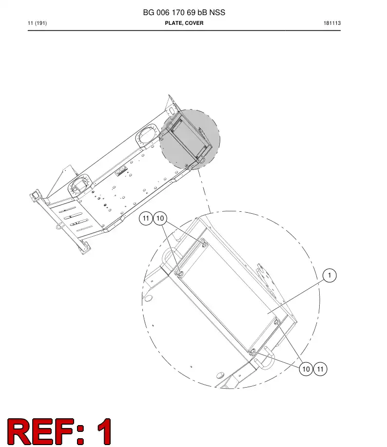 BG00616682a BG 006 166 82a Plate, Cover - Sandvik Technical Drawing