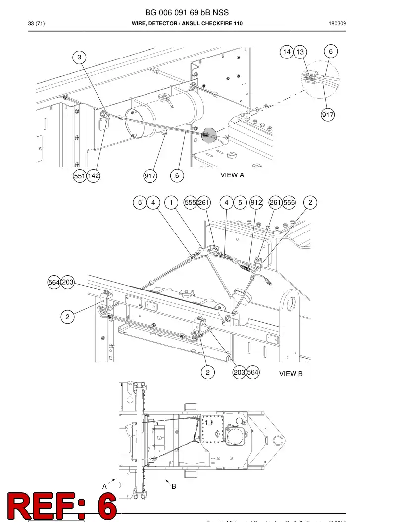 BG00616750a BG 006 167 50a CABLE - Sandvik Technical Drawing