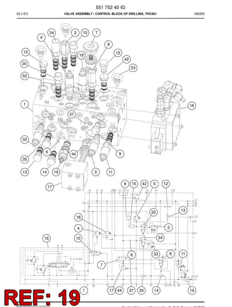 BG00617364a BG 006 173 64a Valve, Pressure Reducing - Sandvik Technical Drawing