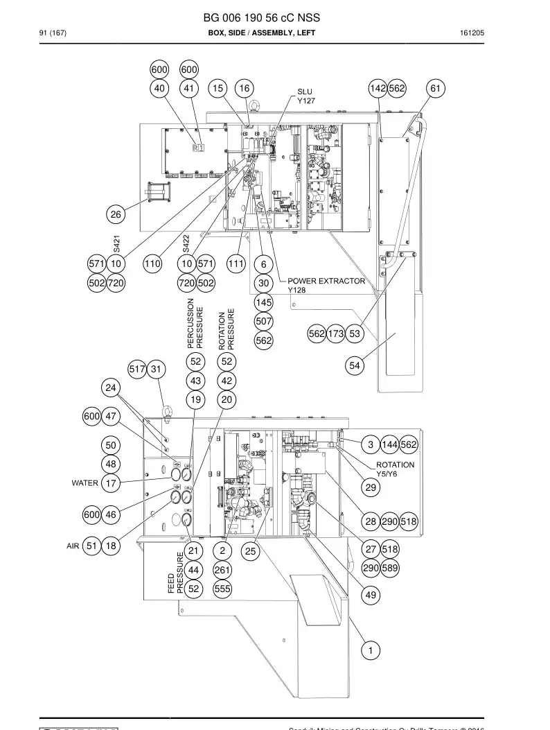 BG00619056c BG 006 190 56c Box, Side - Sandvik Technical Drawing