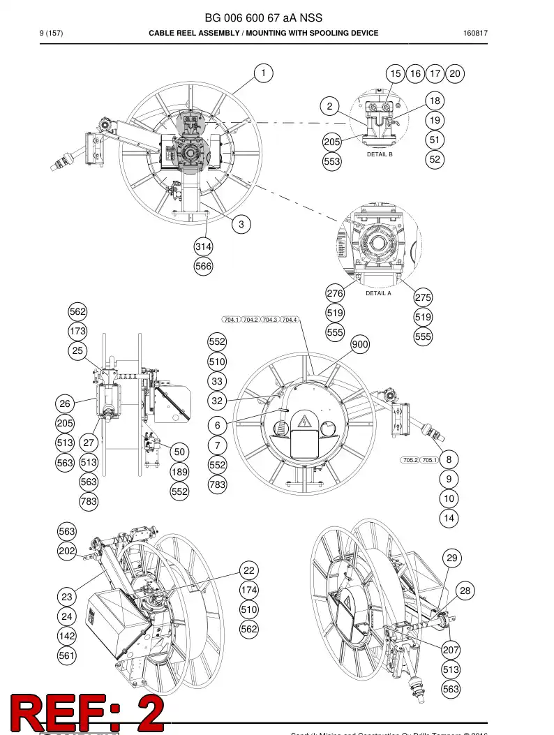 BG00619145b BG 006 191 45b Hydraulic Motor, Axial PISTON - Sandvik Technical Drawing