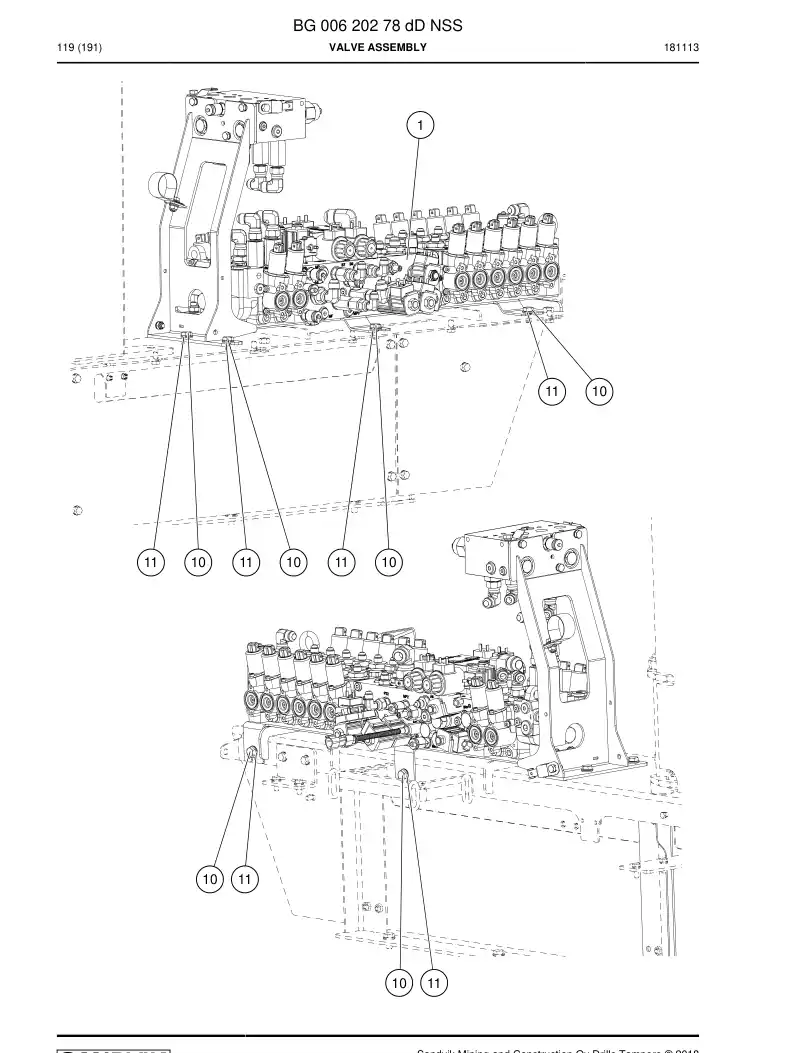 BG00620278d BG 006 202 78d Valve Assembly - Sandvik Technical Drawing