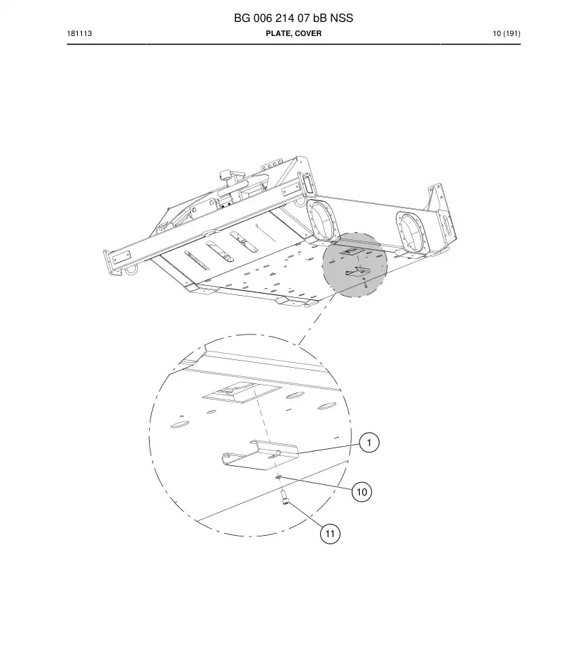 BG00621407b BG 006 214 07b Plate, Cover - Sandvik Technical Drawing