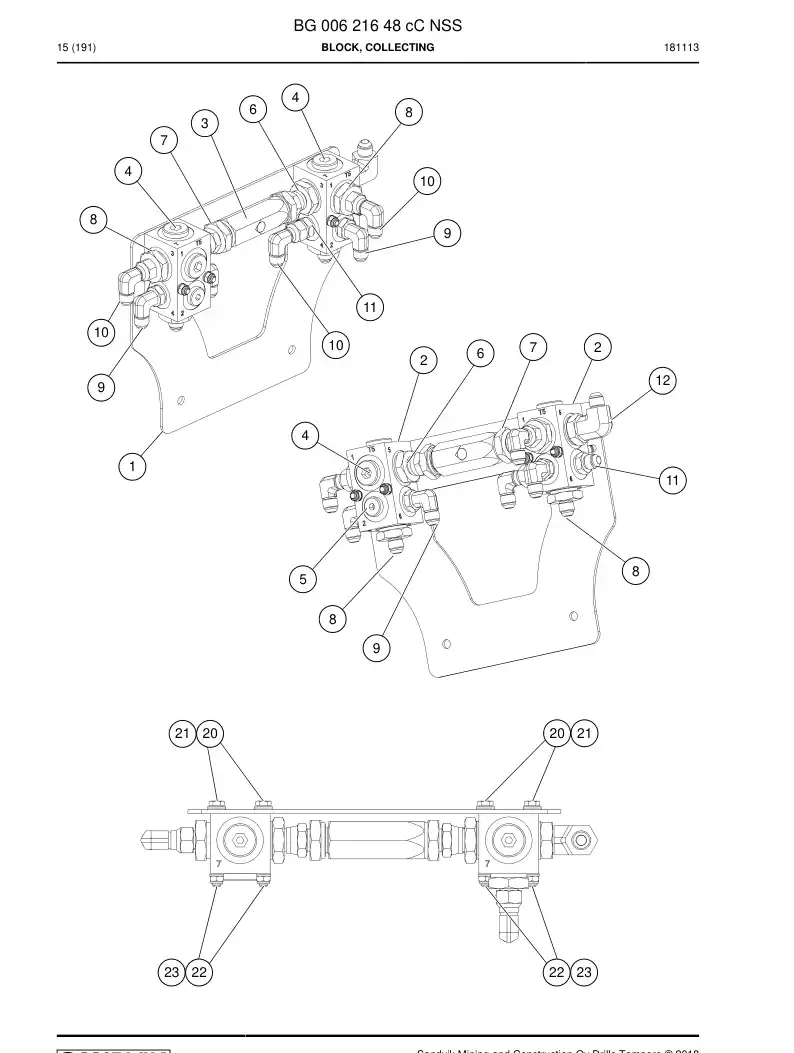 BG00621648c BG 006 216 48c Block, Collecting - Sandvik Technical Drawing