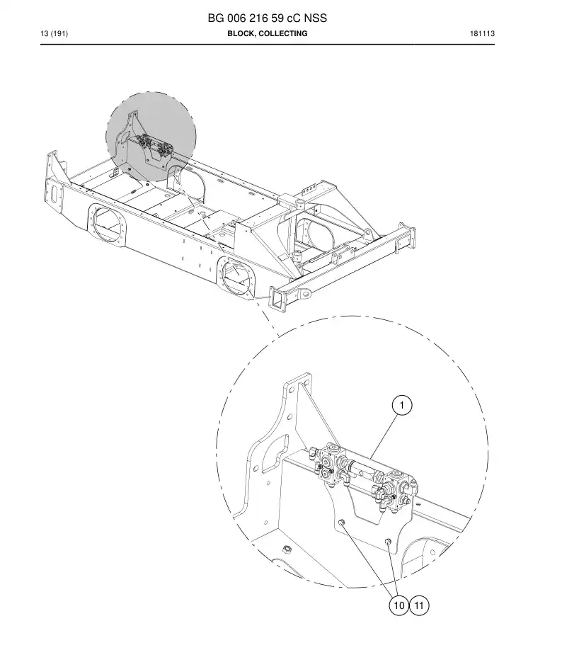 BG00621659c BG 006 216 59c Block, Collecting - Sandvik Technical Drawing