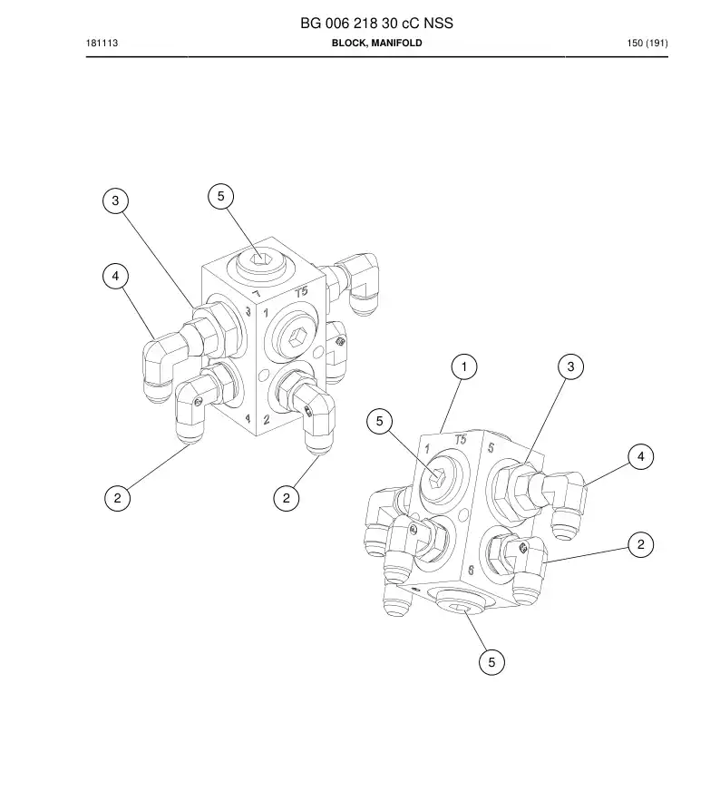 BG00621830c BG 006 218 30c Block, Manifold - Sandvik Technical Drawing