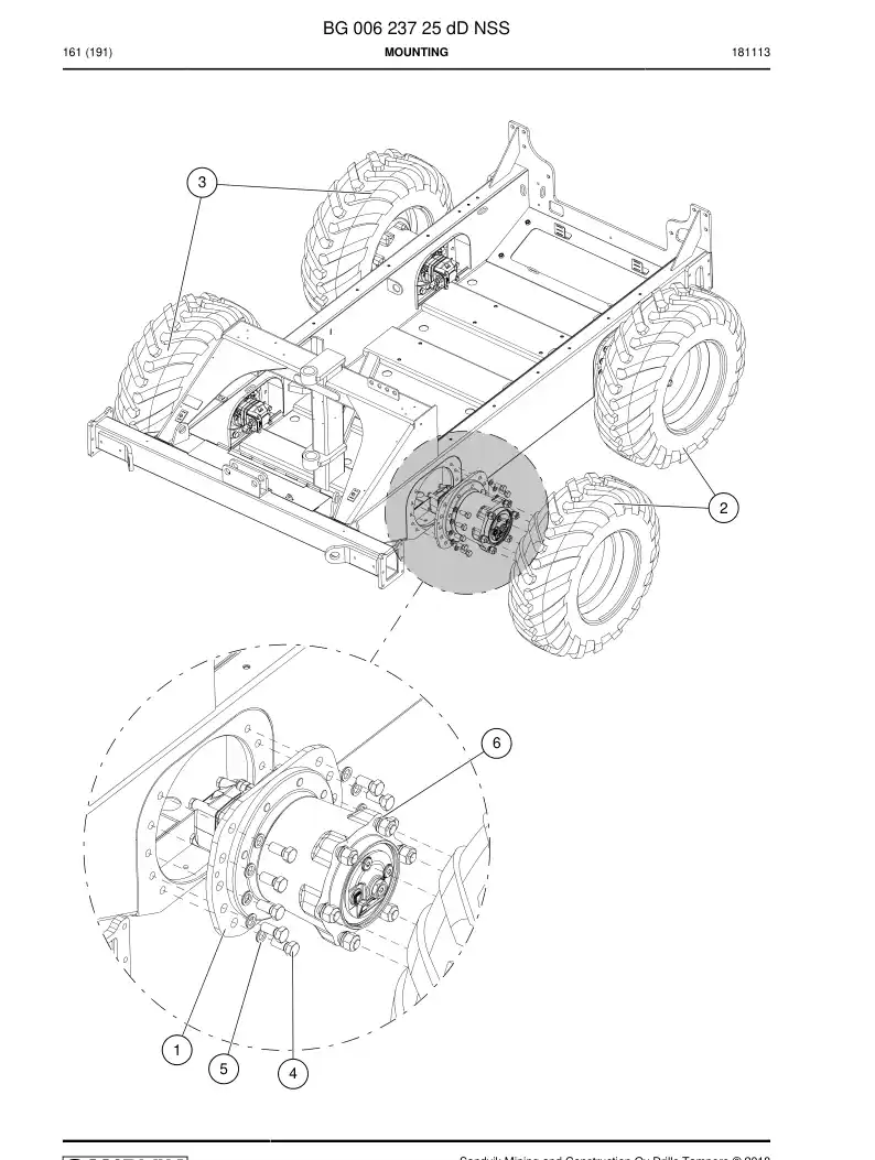 BG00623725d BG 006 237 25d Mounting - Sandvik Technical Drawing