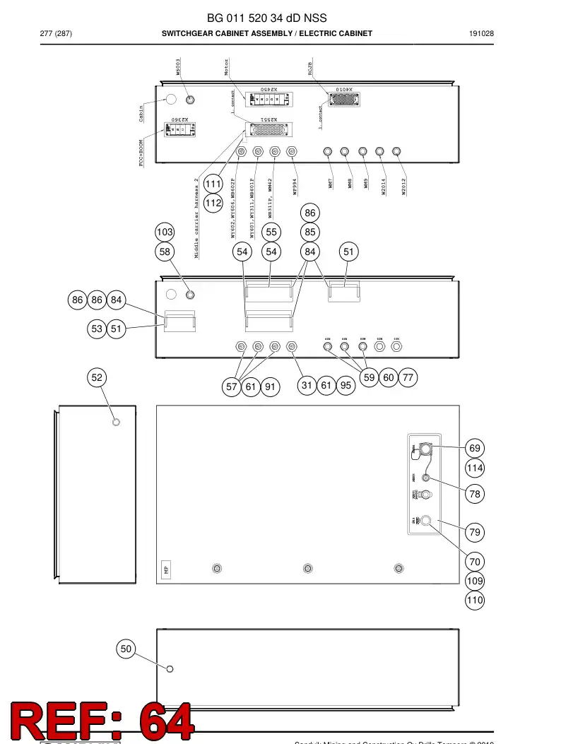 BG00624167a BG 006 241 67a Plate, Mounting - Sandvik Technical Drawing
