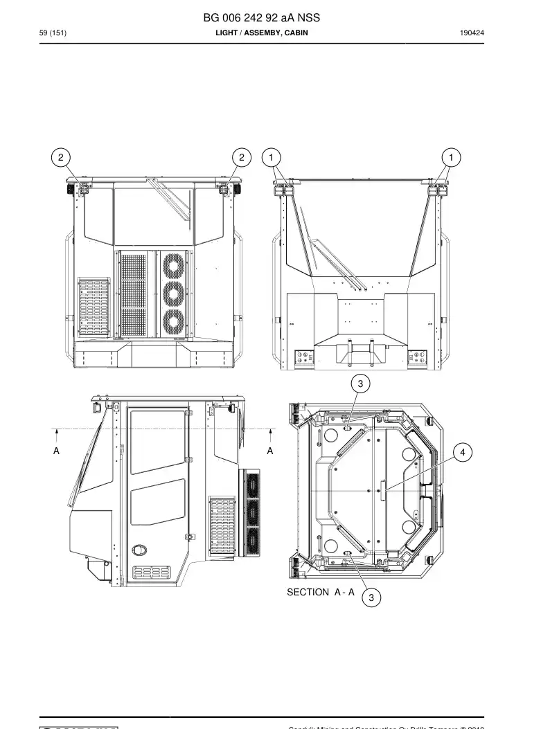 BG00624292a BG 006 242 92a Light - Sandvik Technical Drawing