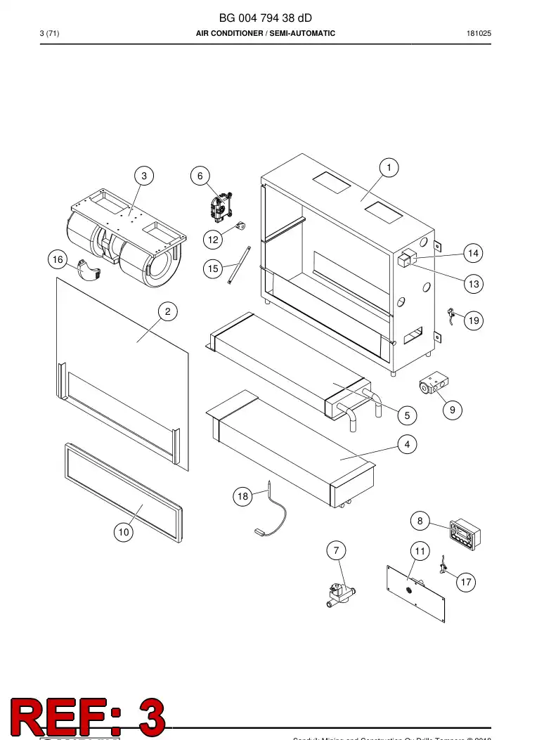 BG00625758a BG 006 257 58a Blower - Sandvik Technical Drawing