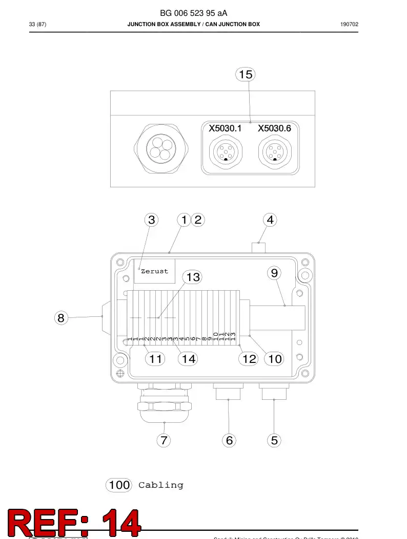 BG00625919a BG 006 259 19a Strip, Marking - Sandvik Technical Drawing