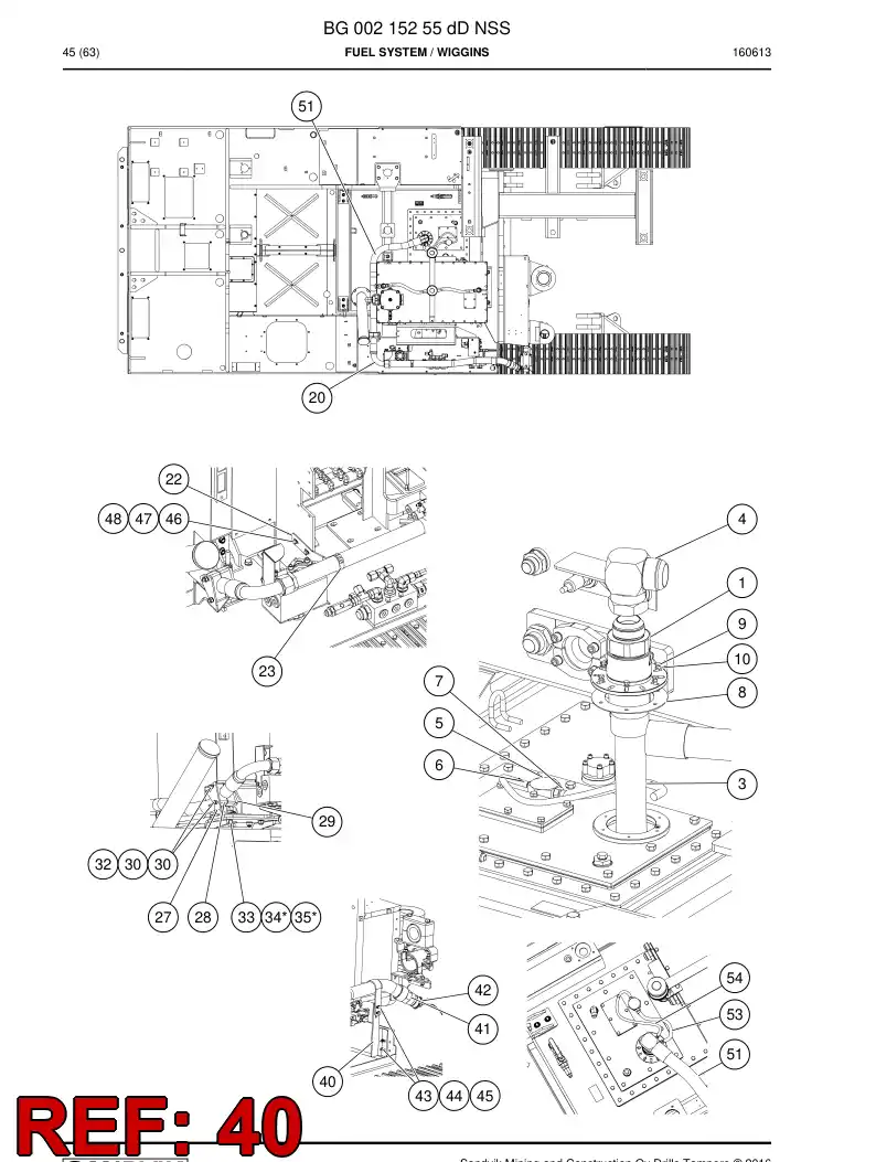 BG00625944a BG 006 259 44a Bracket - Sandvik Technical Drawing