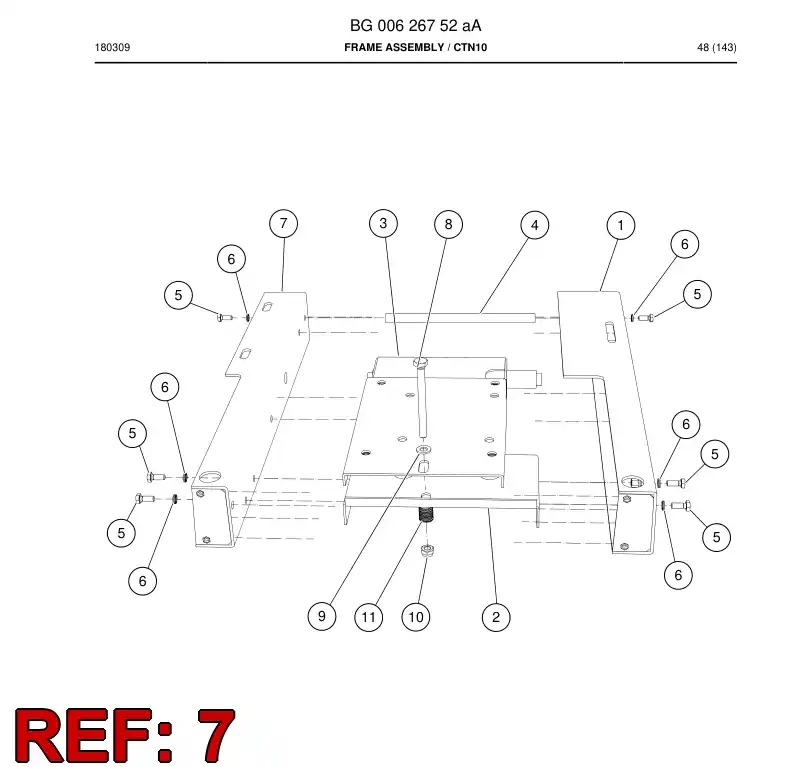 BG00626776a BG 006 267 76a FEIXE, ESTRUTURA - Sandvik Technical Drawing