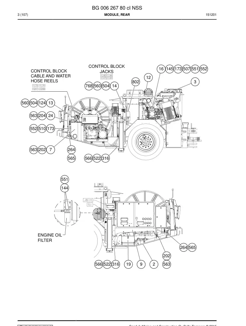 BG00626780c BG 006 267 80c Module, Rear - Sandvik Technical Drawing