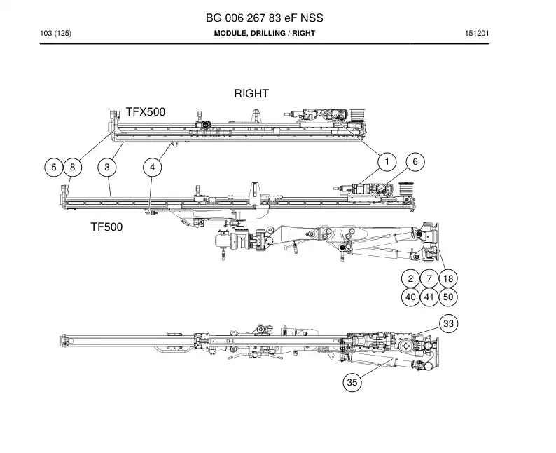 BG00626783e BG 006 267 83e Module, Drilling - Sandvik Technical Drawing