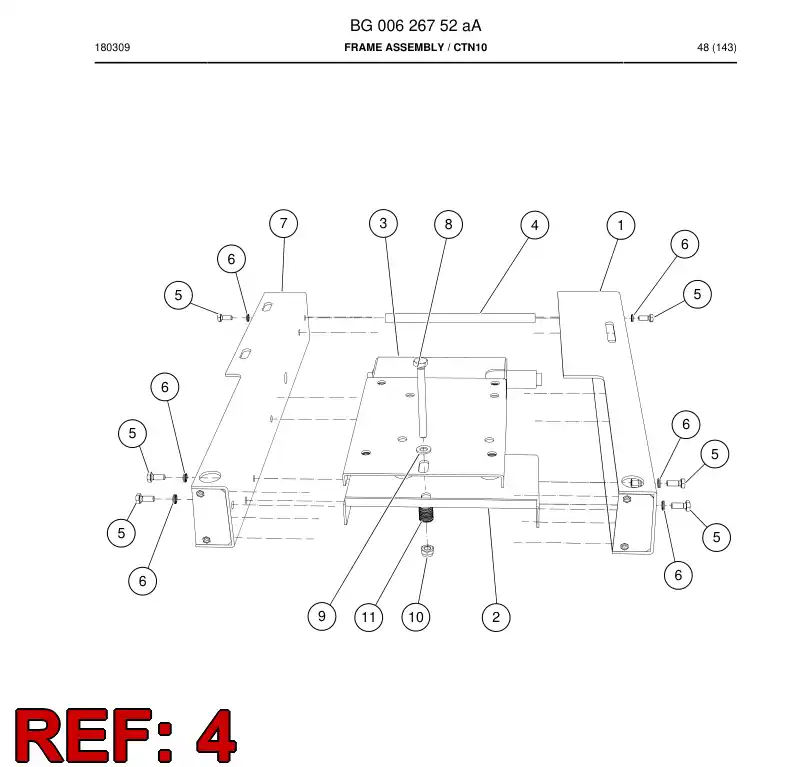 BG00626795a BG 006 267 95a Shaft - Sandvik Technical Drawing