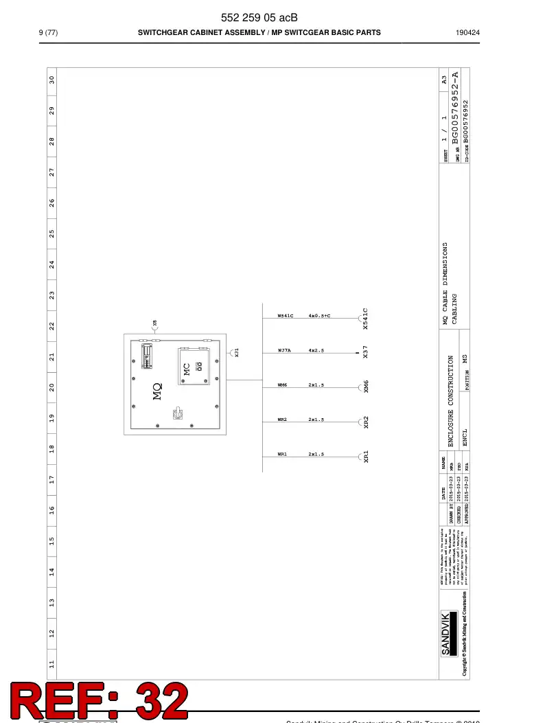 BG00628098e BG 006 280 98e Laminated - Sandvik Technical Drawing