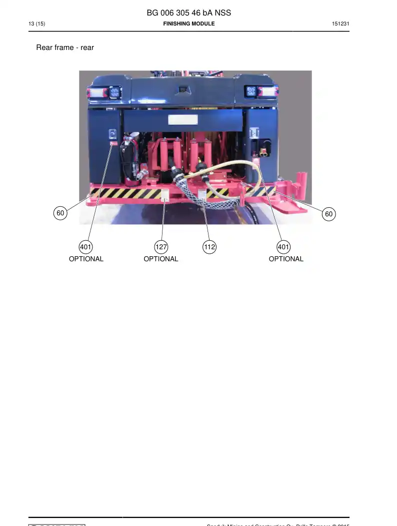 BG00630546b BG 006 305 46b Finishing module - Sandvik Technical Drawing