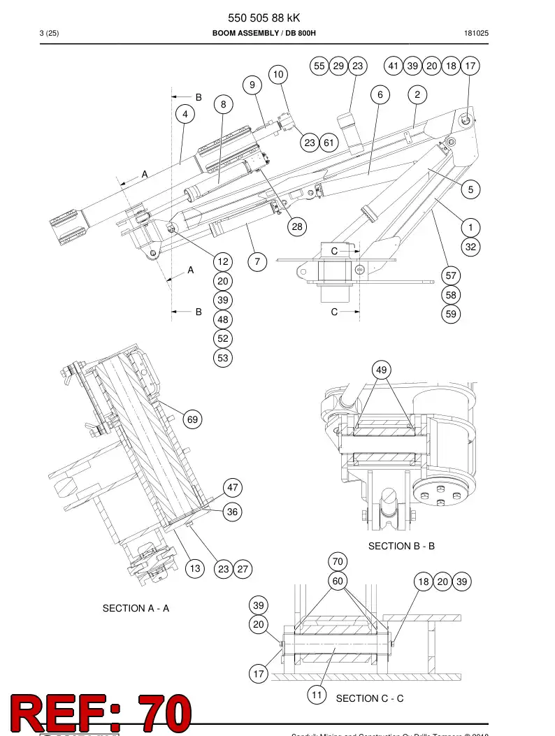 BG00632348a BG 006 323 48a Shim - Sandvik Technical Drawing