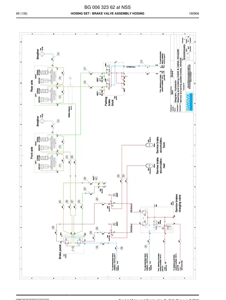 BG00632362a BG 006 323 62a Hosing Set - Sandvik Technical Drawing