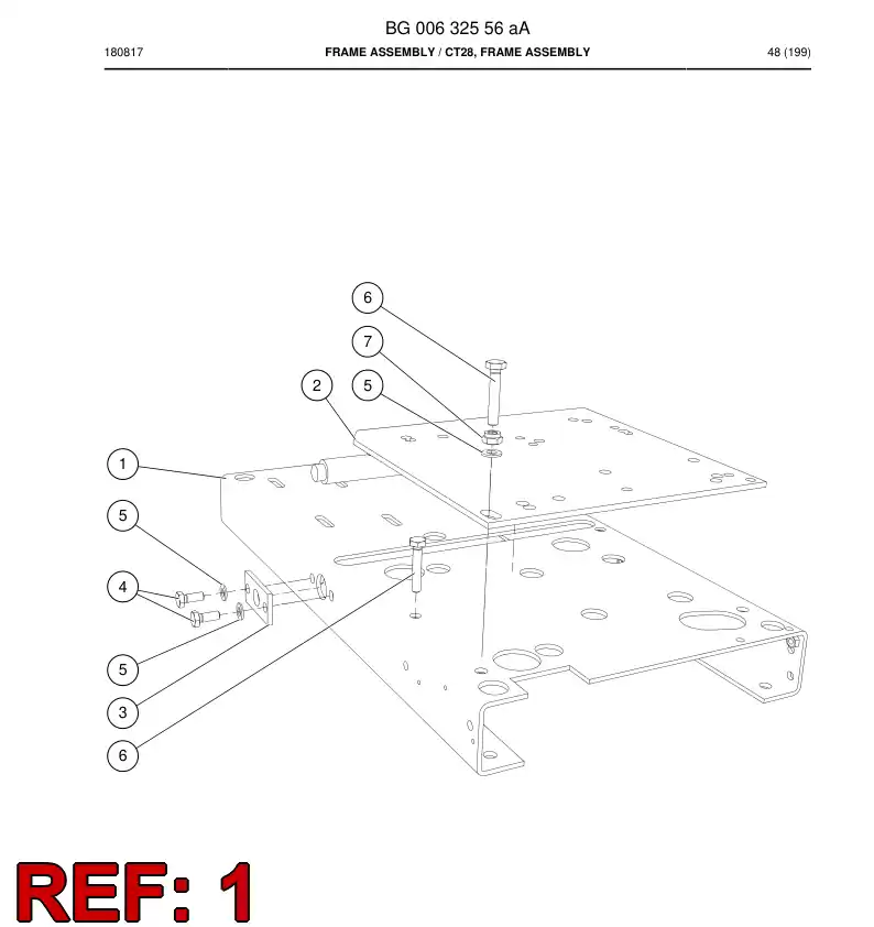 BG00632586a BG 006 325 86a CHASSI - Sandvik Technical Drawing