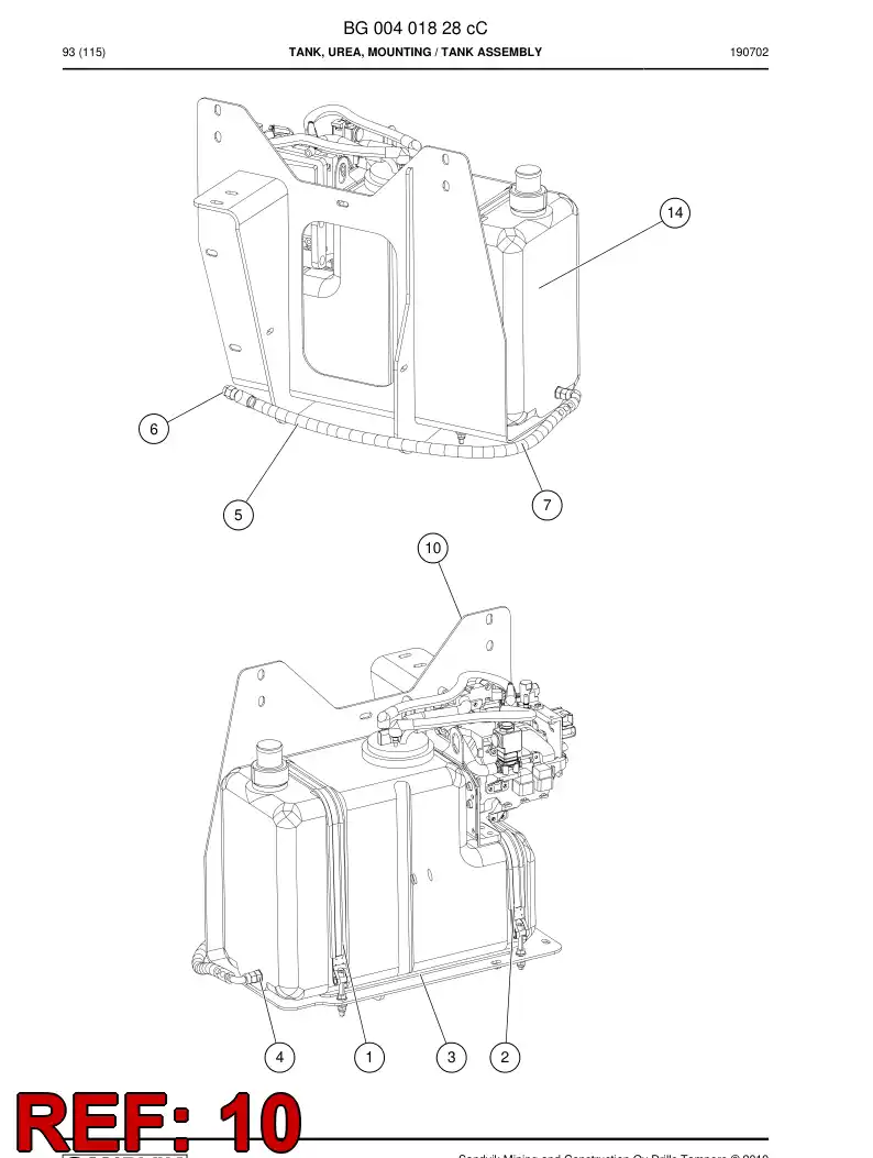 BG00633844a BG 006 338 44a Support - Sandvik Technical Drawing