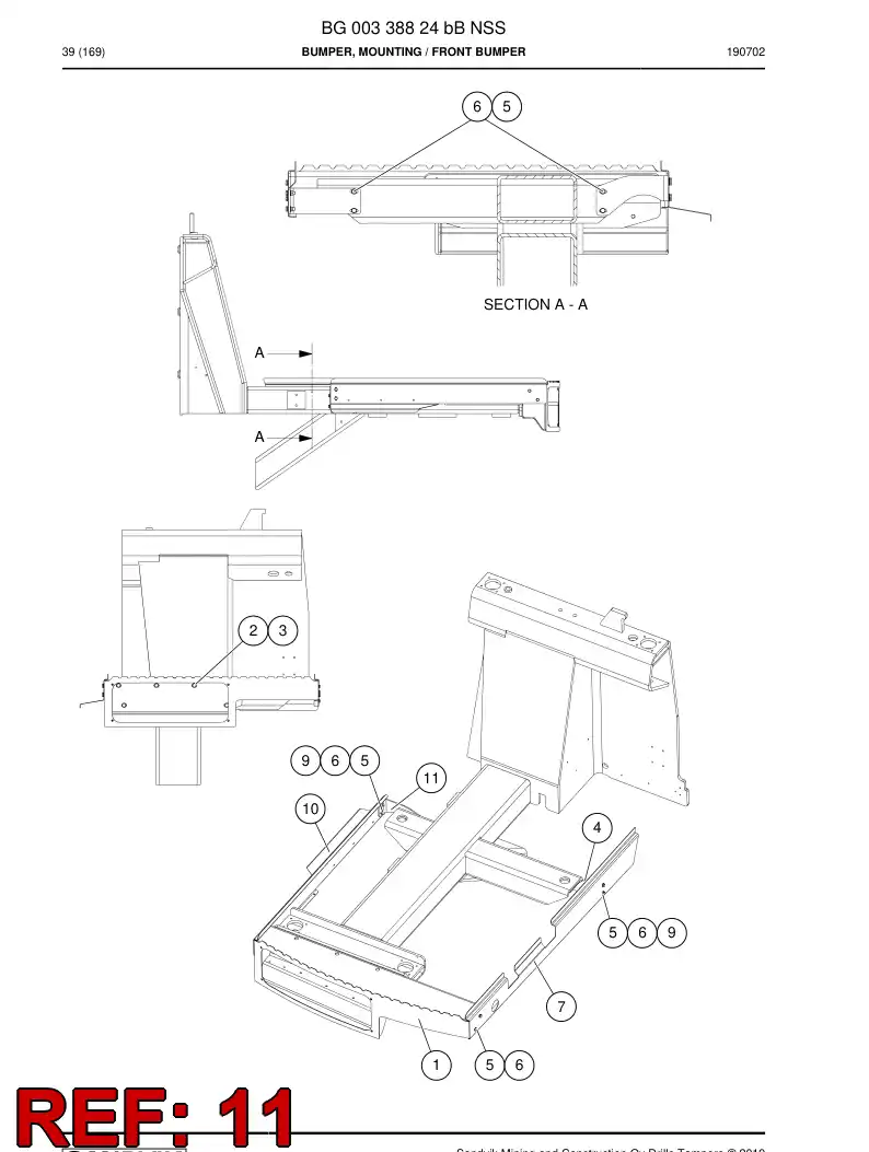BG00635450a BG 006 354 50a Plate - Sandvik Technical Drawing