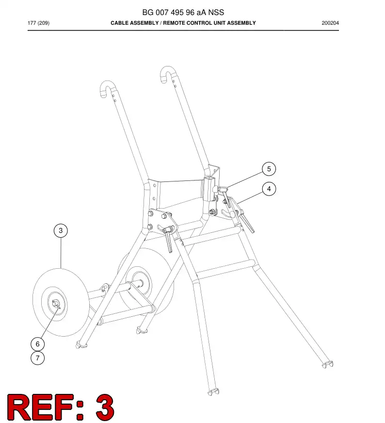 BG00636533a BG 006 365 33a Wheel - Sandvik Technical Drawing