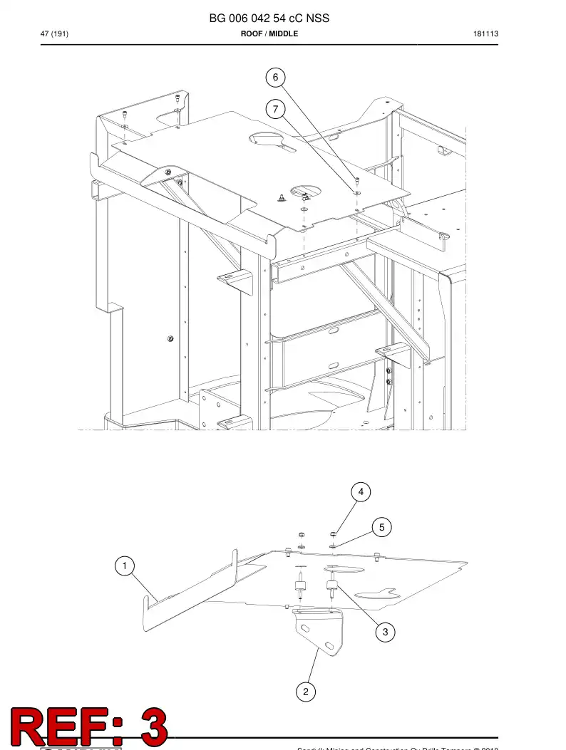 BG00639751a BG 006 397 51a Buffer, Rubber - Sandvik Technical Drawing