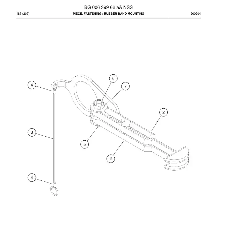 BG00639962a BG 006 399 62a Piece, Fastening - Sandvik Technical Drawing