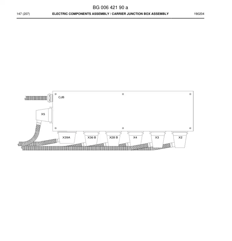 BG00641805a BG 006 418 05a Wiring Harness Assembly - Sandvik Technical Drawing
