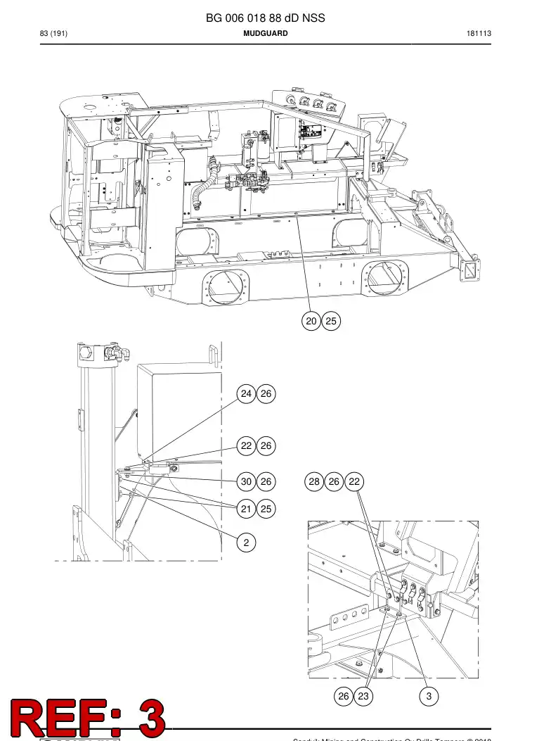 BG00642120a BG 006 421 20a Plate, Support - Sandvik Technical Drawing