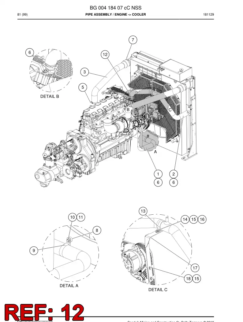 BG00644303a BG 006 443 03a Adapter - Sandvik Technical Drawing
