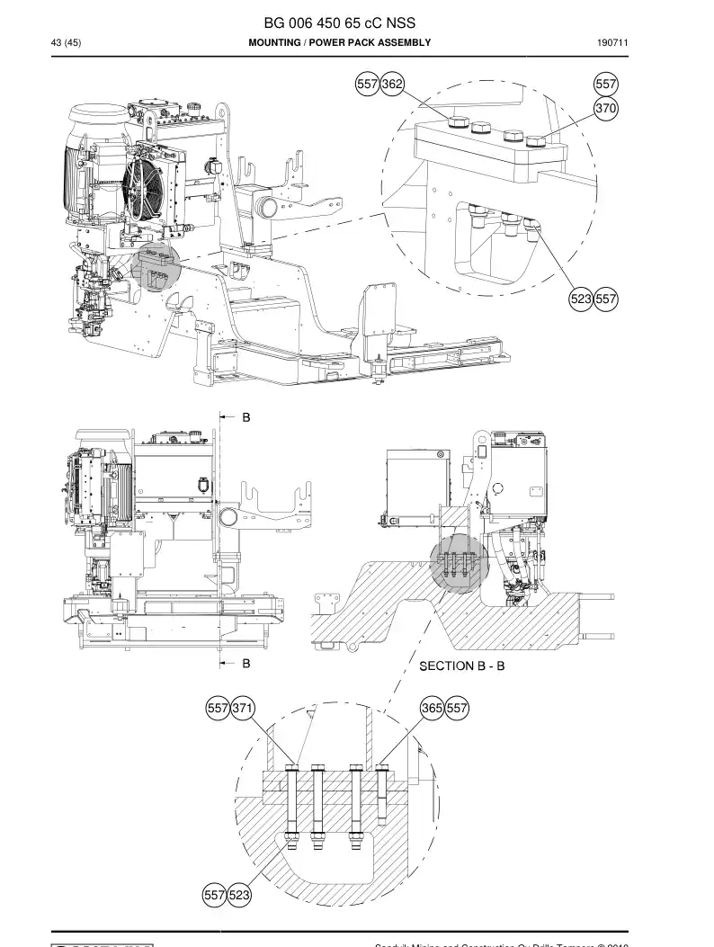 BG00645065c BG 006 450 65c Mounting - Sandvik Technical Drawing